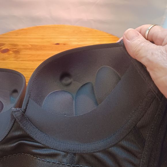 Bustier Padded Pushup Black 7 Hook & Eye Back Closure Bralette Size 34C US - Picture 5 of 11